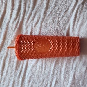 Orange stud Starbucks Cup
